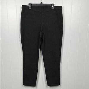 J. Jill Womens Ponte Knit Pant XL Charcoal Stretch Waist Pockets Straight Leg